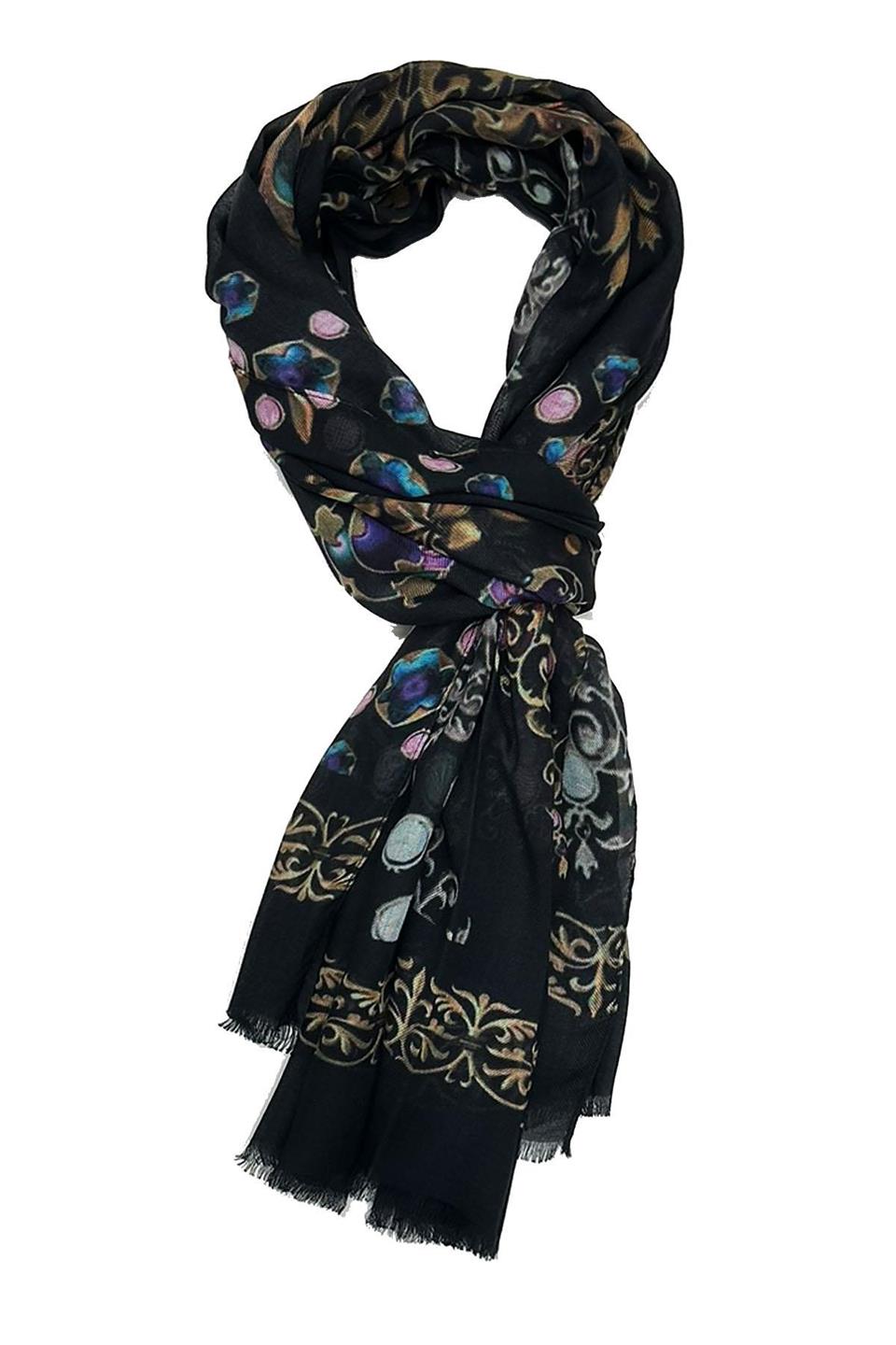 Grand Style Siyah İtalyan Modal Kaşkol MDL37