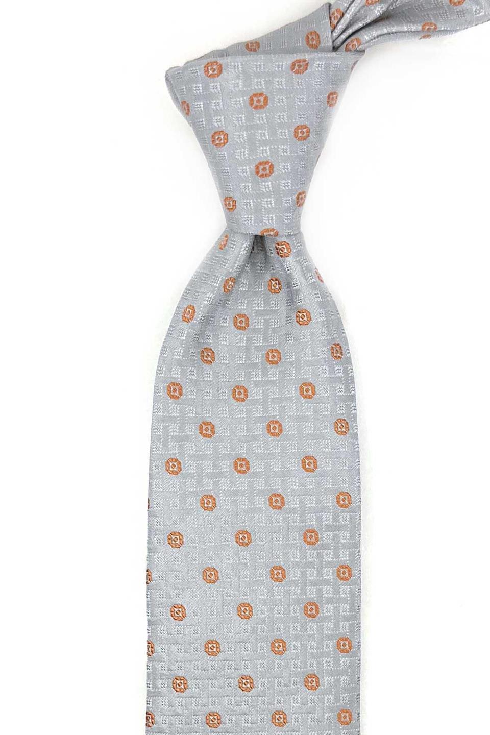 Greuli Style Gri İtalyan İpek Kravat İK2072
