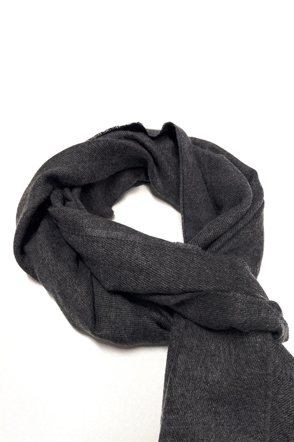 Gri Çift Taraflı Düz Erkek Kaşkol K318