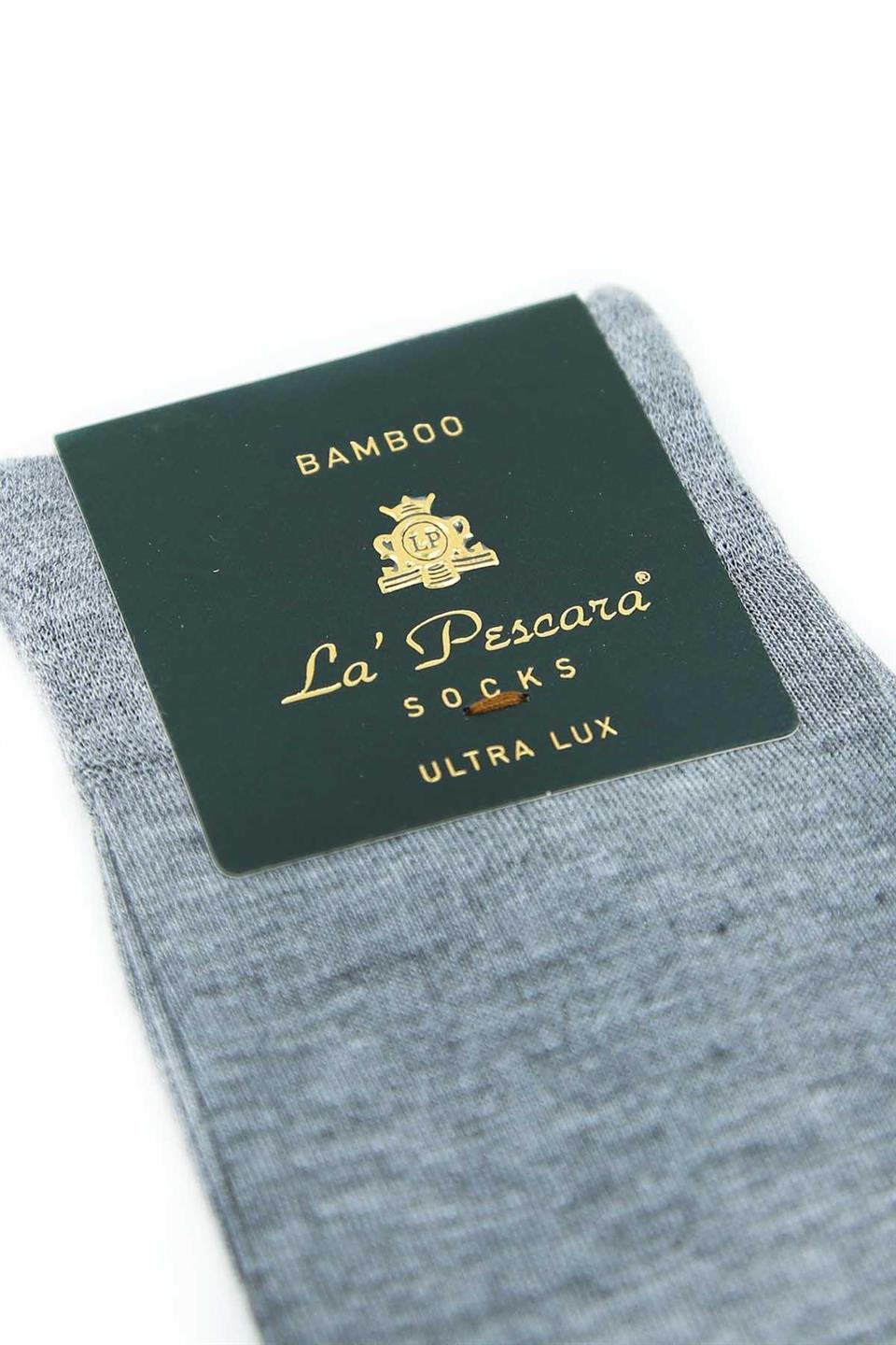 Gri Düz 6lı Ultra Lüks Bambu Erkek Çorap CRP320