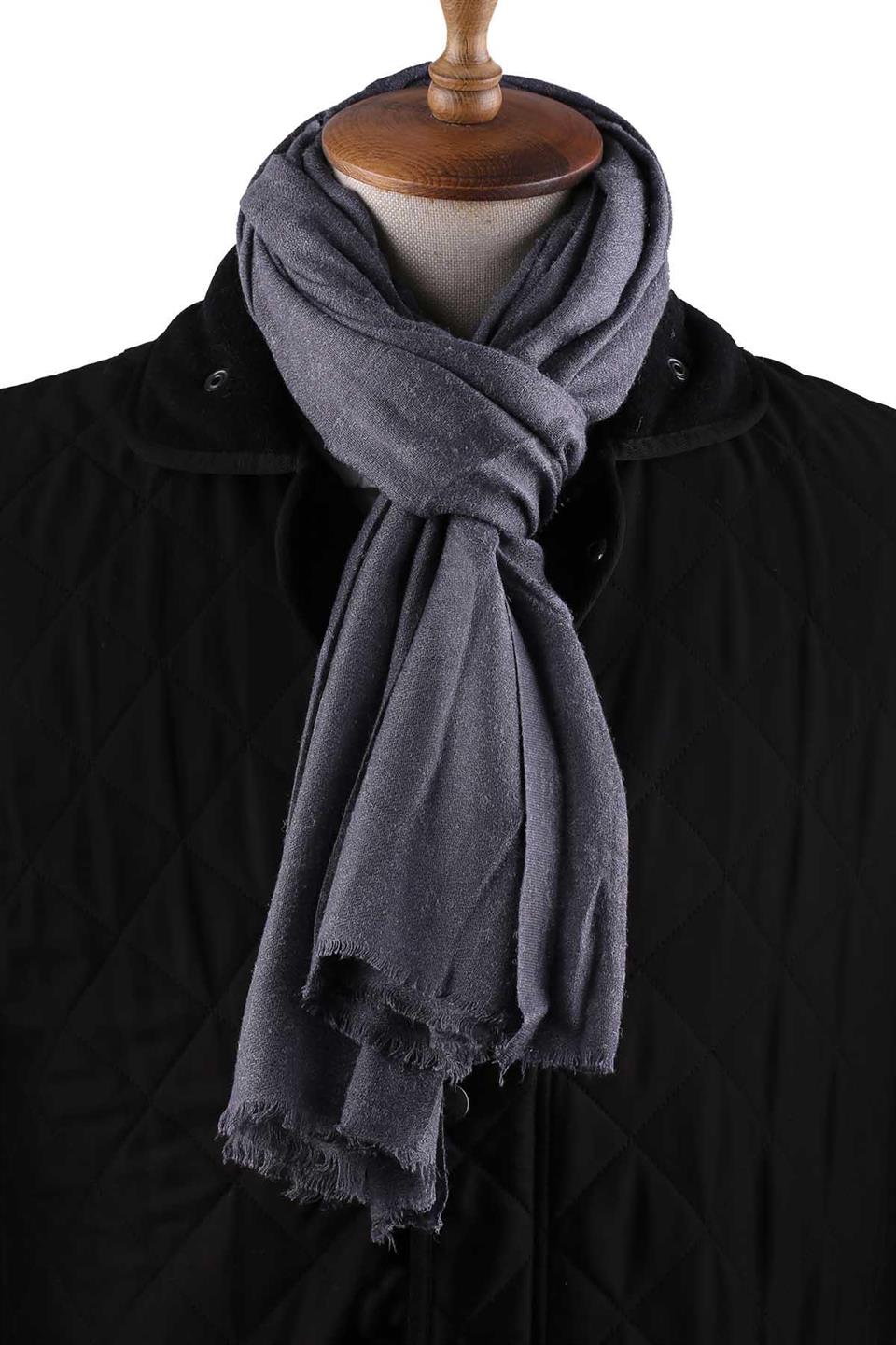 Gri Düz Unisex Şal Kaşkol K638