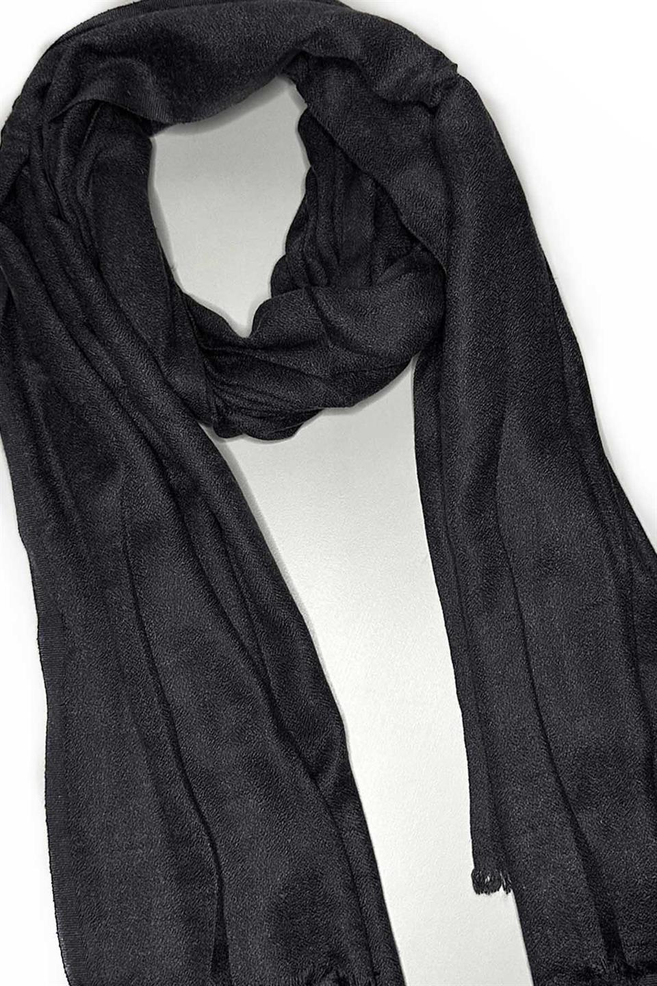 Gri Düz Unisex Şal Kaşkol K638