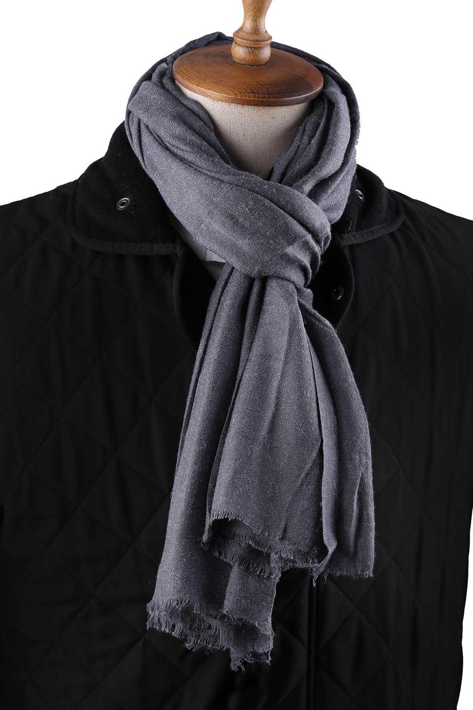 Gri Düz Unisex Şal Kaşkol K638