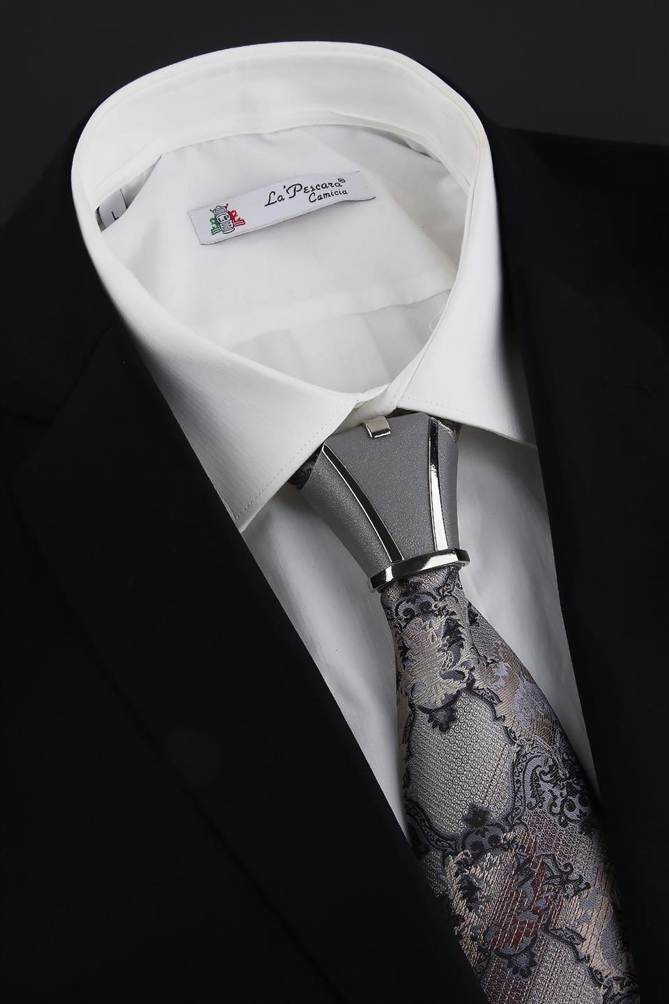 Gri Kravat Düğüm Aksesuarı TKC16