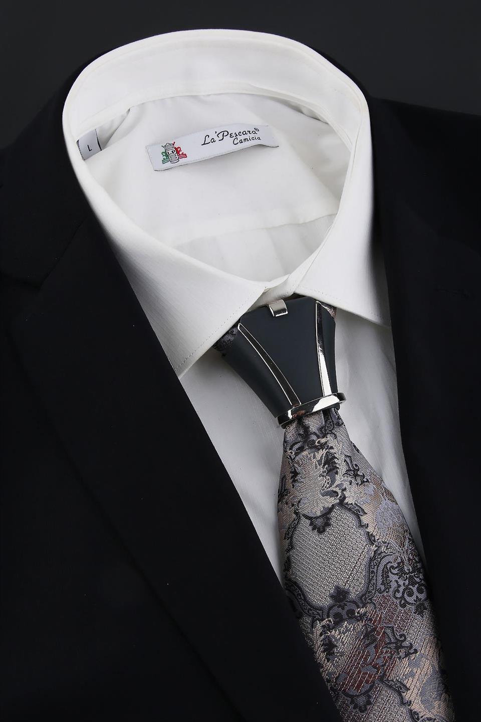 Gri Kravat Düğüm Aksesuarı TKC21