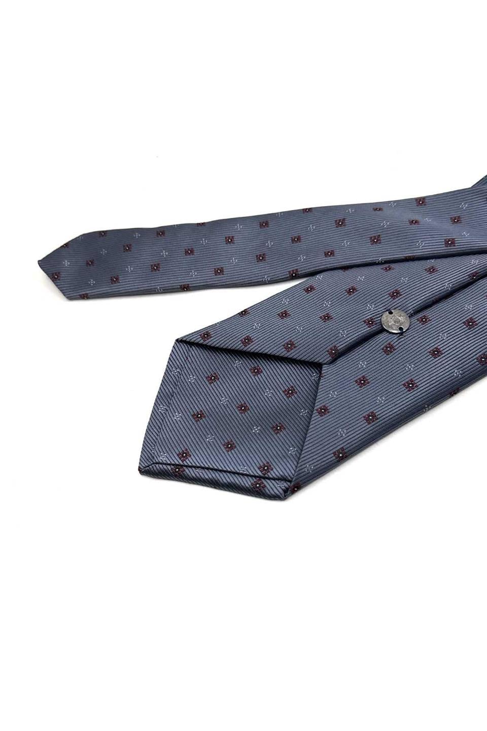 Gri Küçük Desen Mendilli Klasik Kravat KK13490