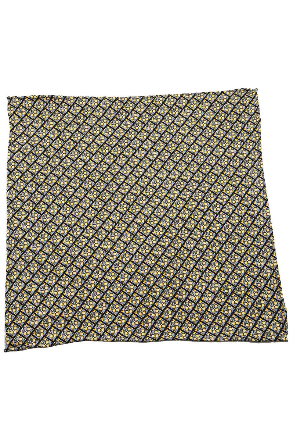 Gri Motif Baskılı İpek Mendil SPS160