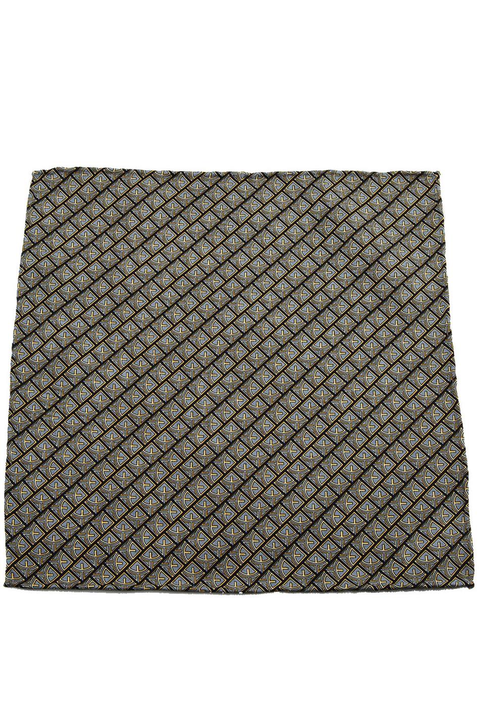 Gri Motif Baskılı İpek Mendil SPS176