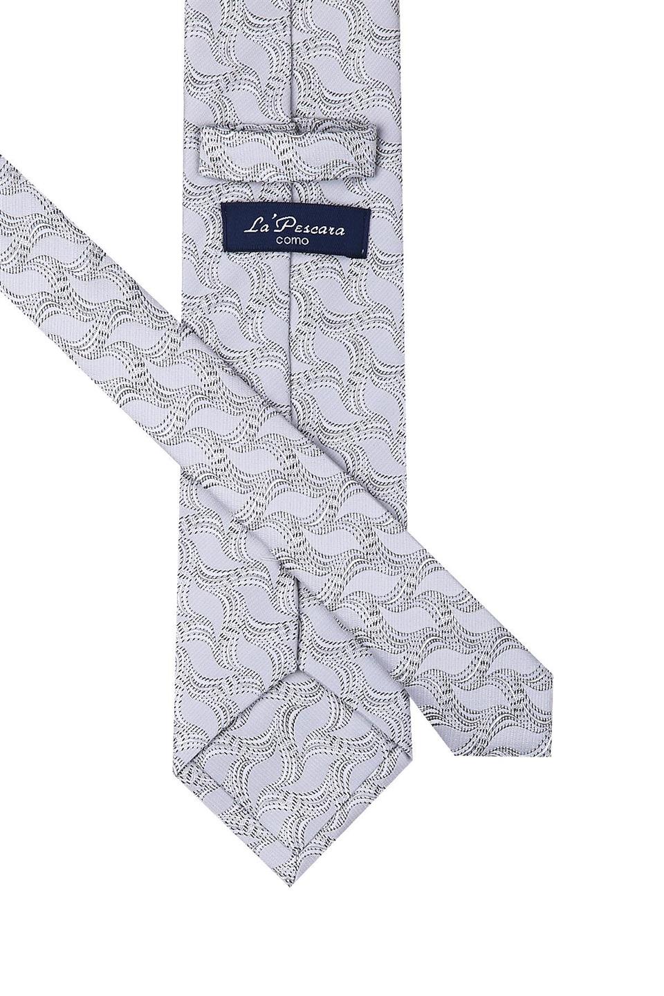 Gri Motif Desen İpek Kravat İK463