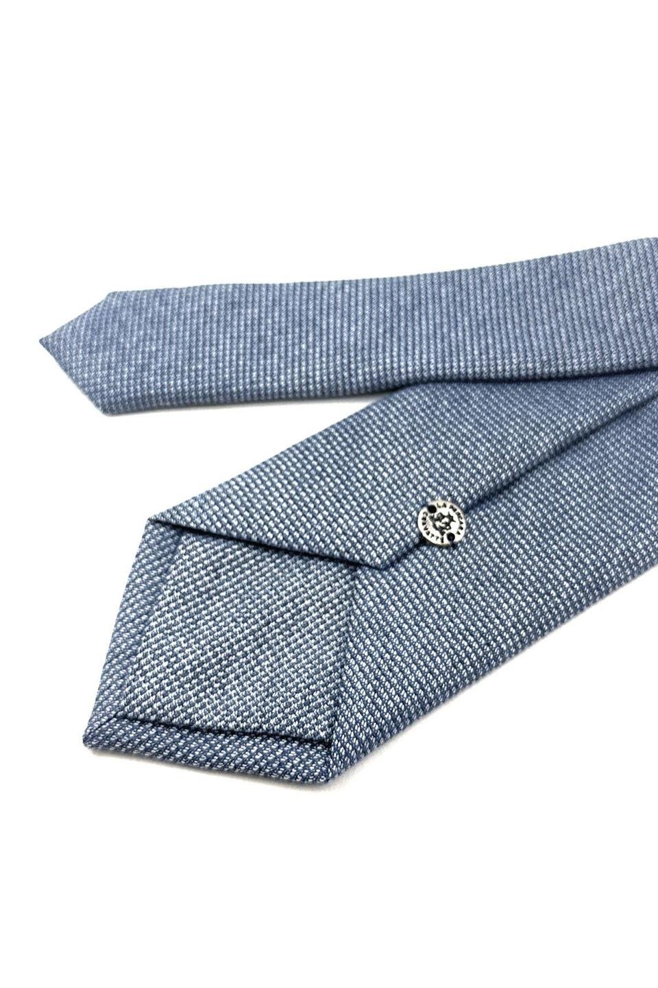 Gri Nokta Desen Mendilli Klasik Yün Kravat KK12133