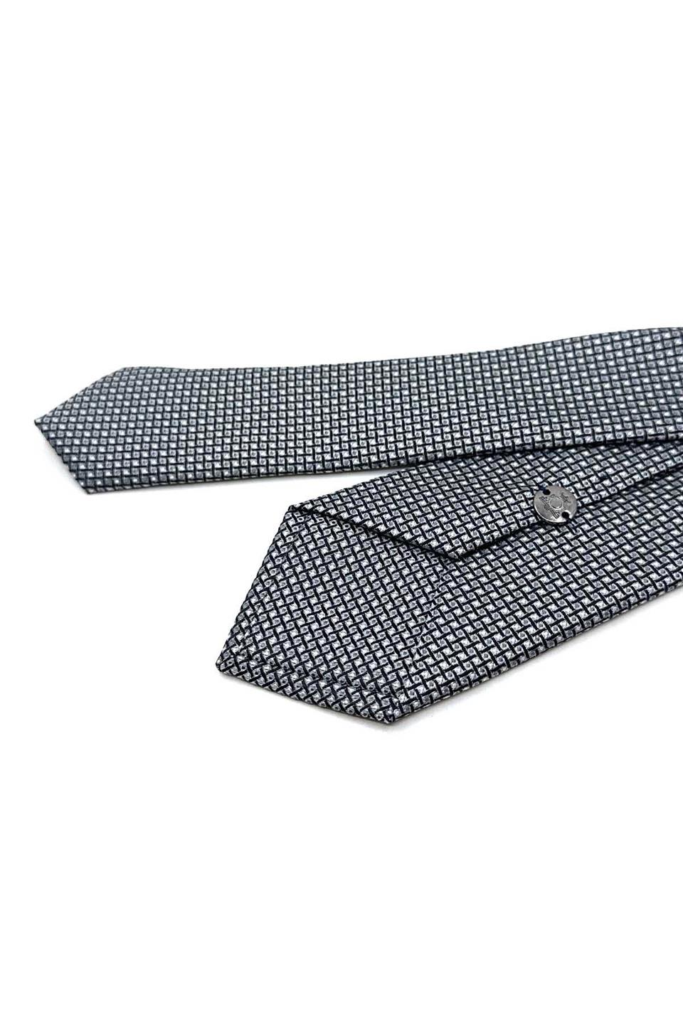 Gri Nokta Desen Slim Kravat SK7963
