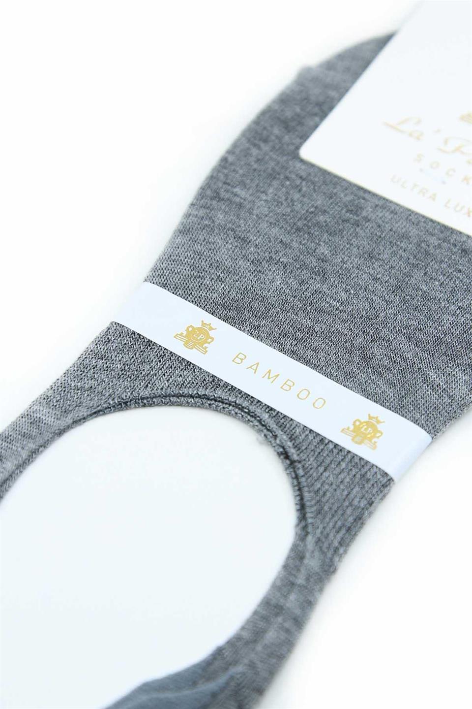 Gri Ultra Lüks Görünmez 6lı Bambu Erkek Çorap CRP381