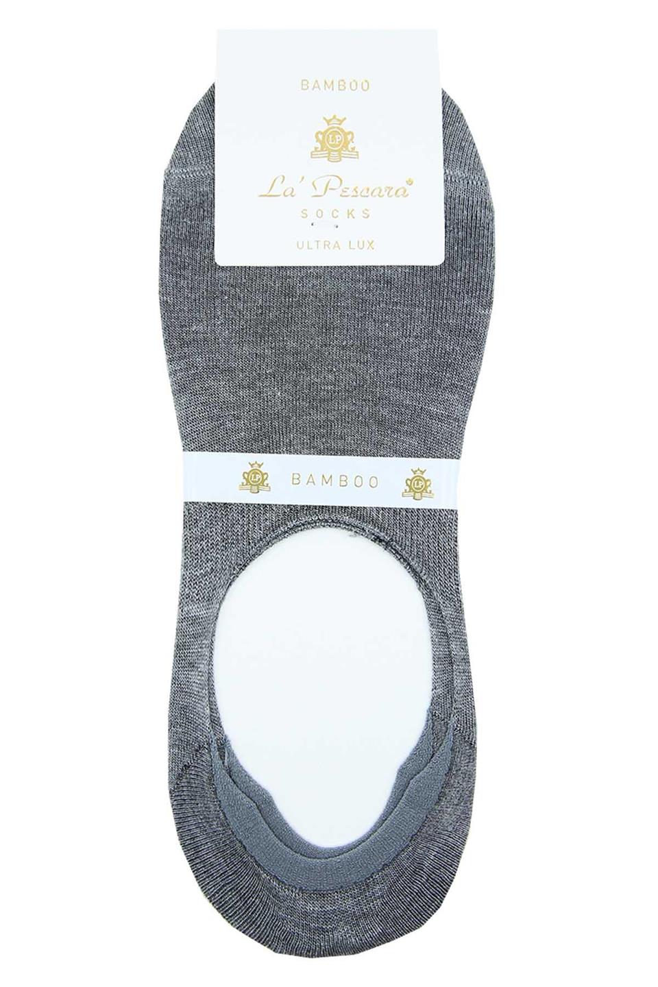 Gri Ultra Lüks Görünmez Bambu Tekli Erkek Çorap CRP380