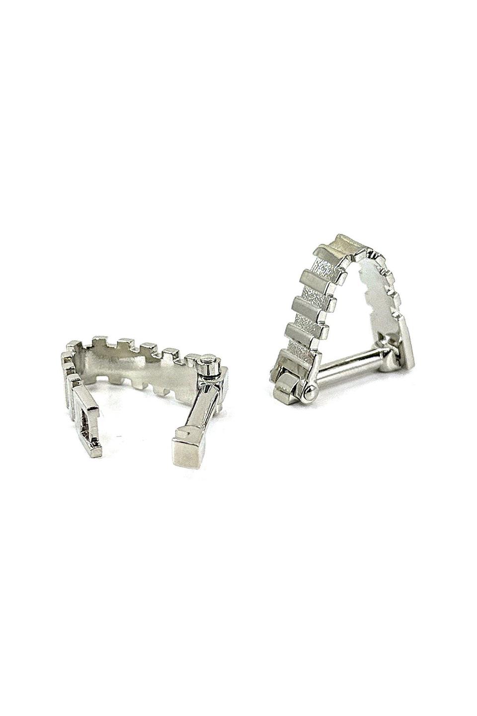 Gümüş Renk Çıtçıtlı Exlusive Erkek Kol Düğmesi KD1621