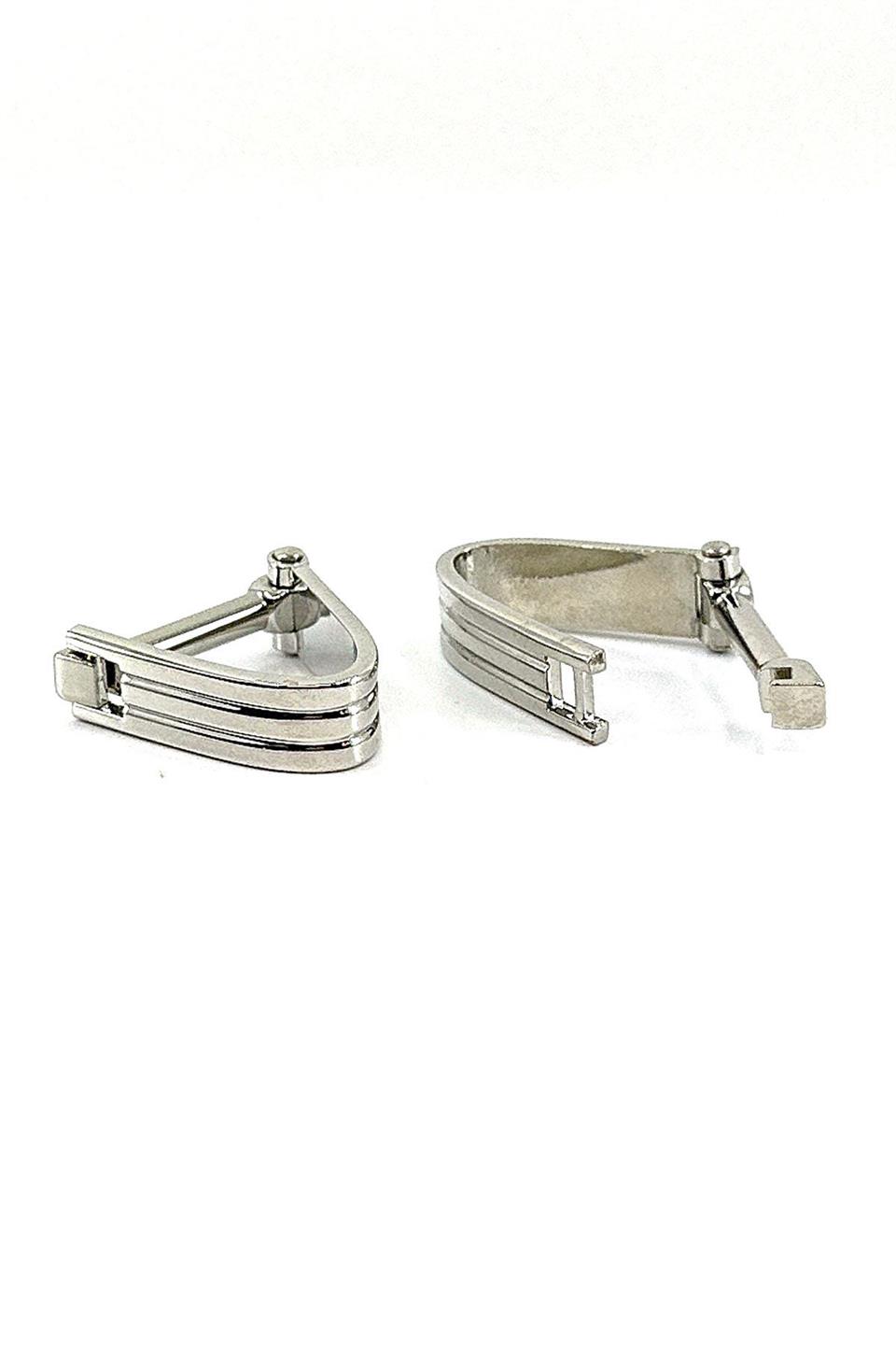 Gümüş Renk Çıtçıtlı Exlusive Erkek Kol Düğmesi KD1623