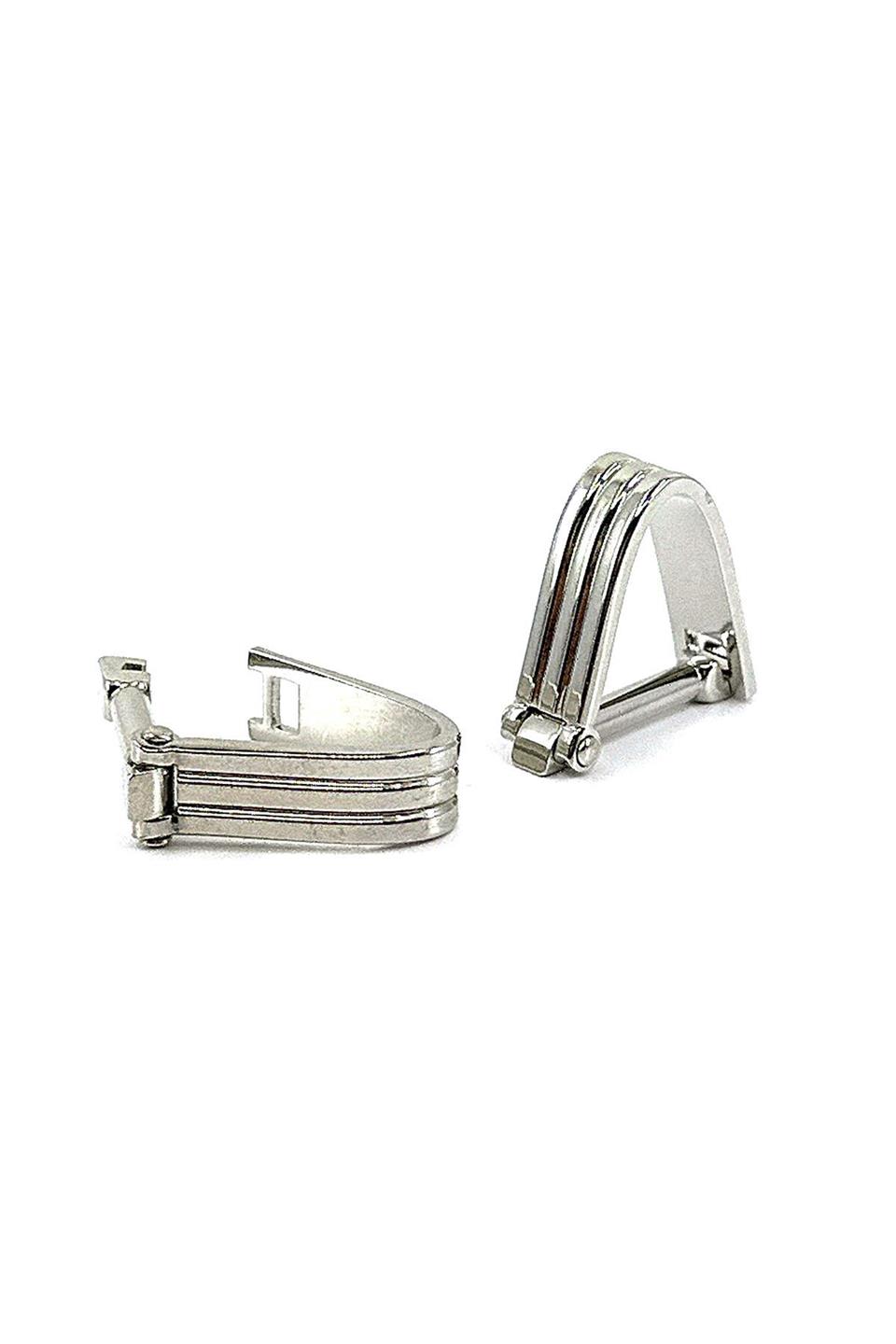 Gümüş Renk Çıtçıtlı Exlusive Erkek Kol Düğmesi KD1623