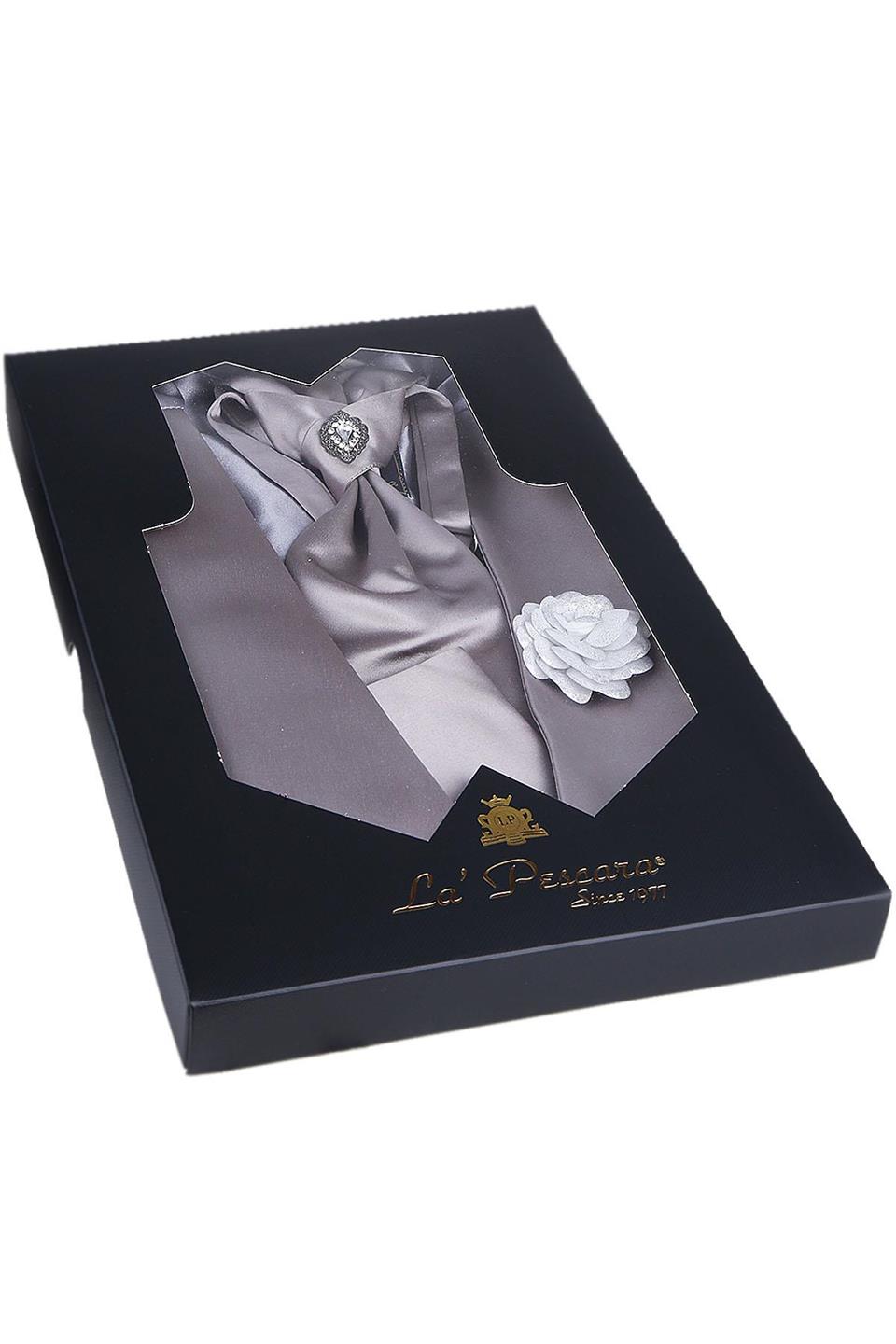 Gümüş Renk Damat Yeleği YLK03