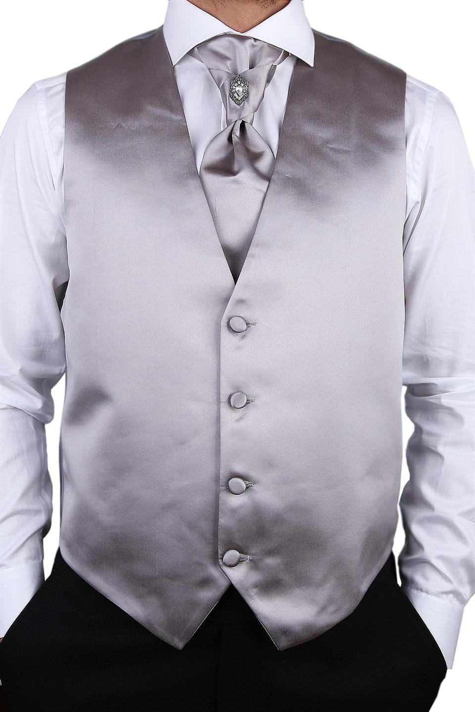 Gümüş Renk Damat Yeleği YLK03