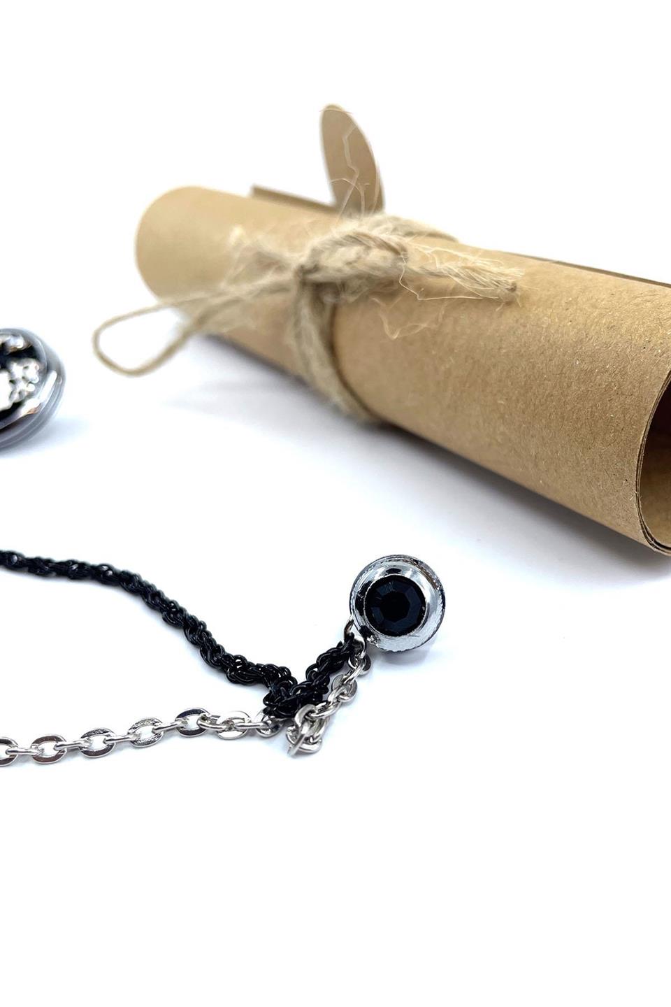 Gümüş Renk Dünya Haritası Zincirli Ceket Yaka İğnesi YI403