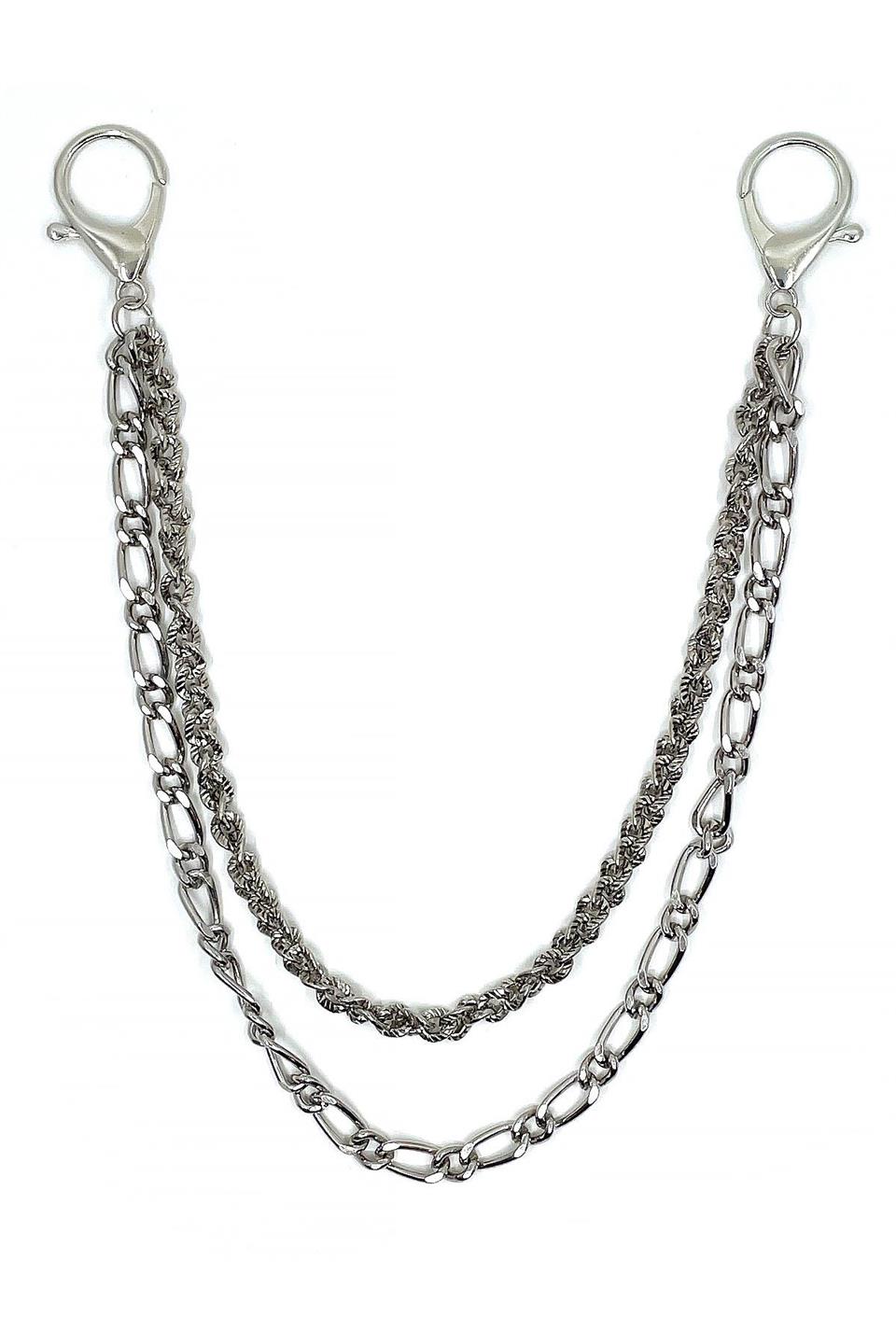 Gümüş Renk İkili Pantolon Zinciri PZ60