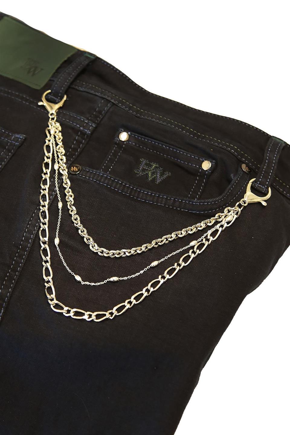 Gümüş Renk Üçlü Pantolon Zinciri PZ52