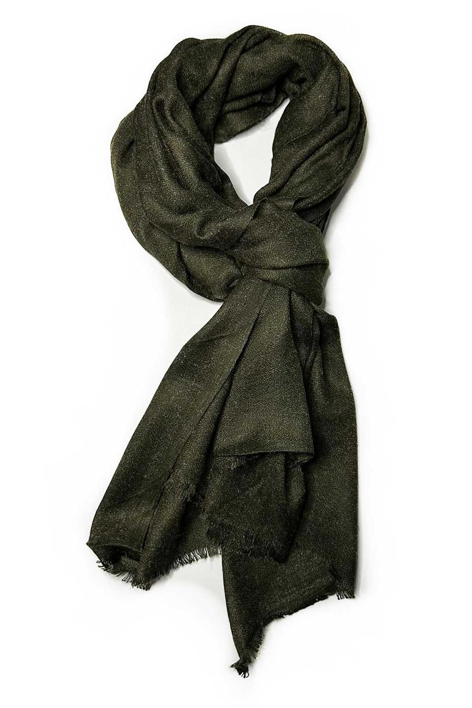 Haki Düz Unisex Şal Kaşkol K637