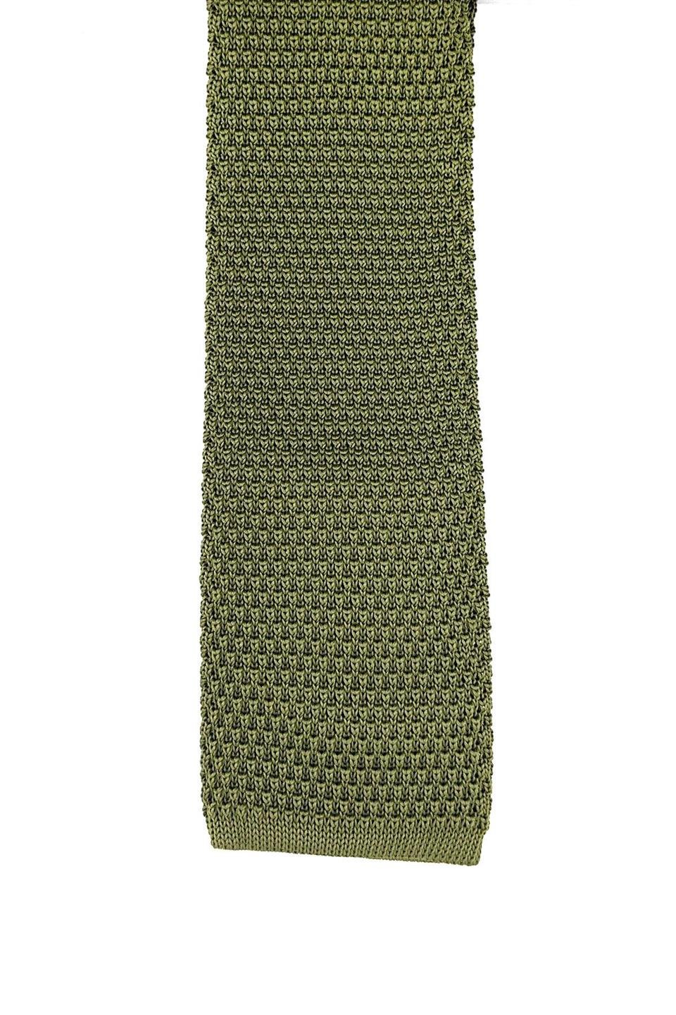 Haki Yeşili Düz Örgü Kravat ÖR8334
