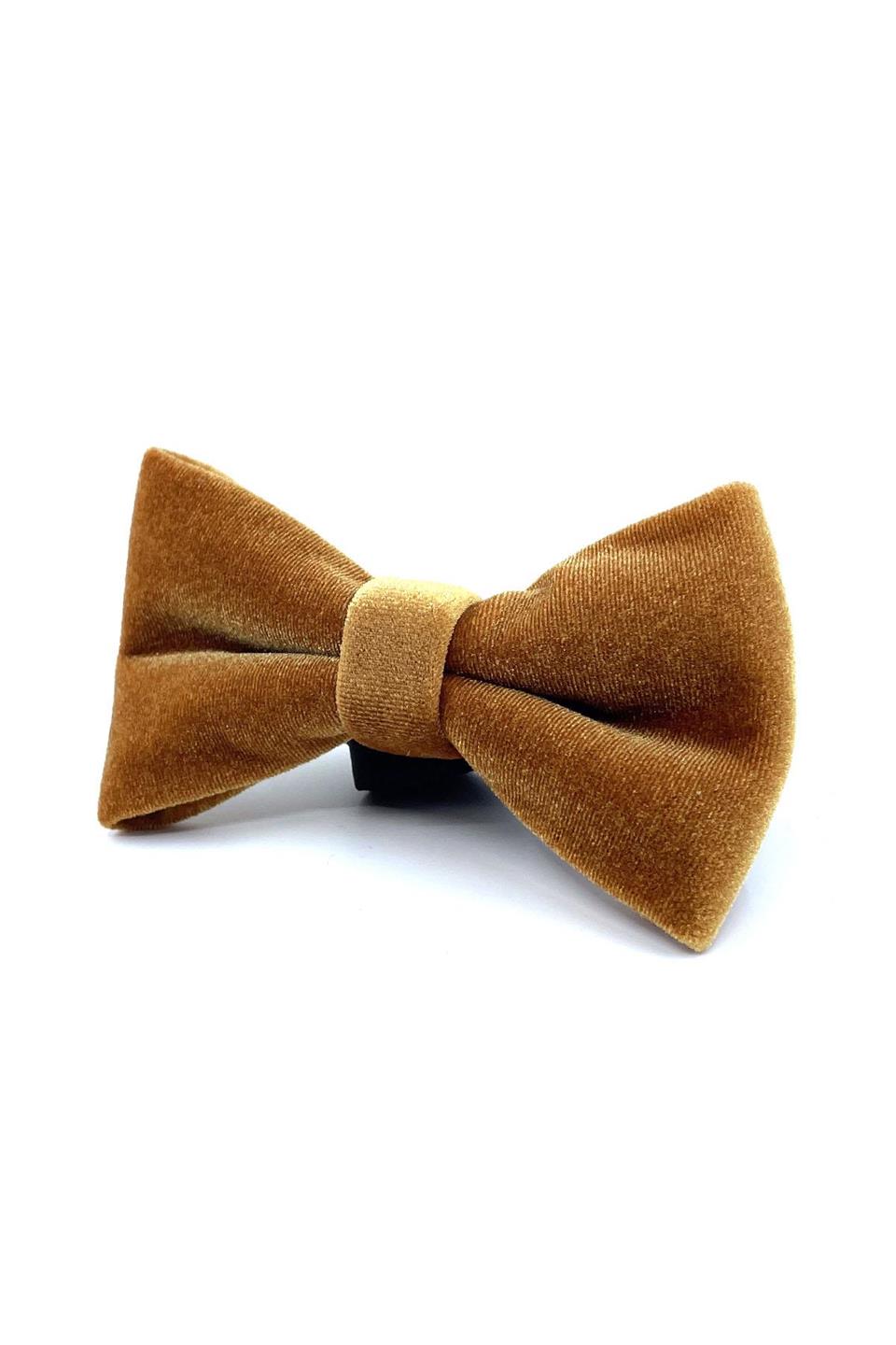 Hardal Kadife Düz Papyon P1705