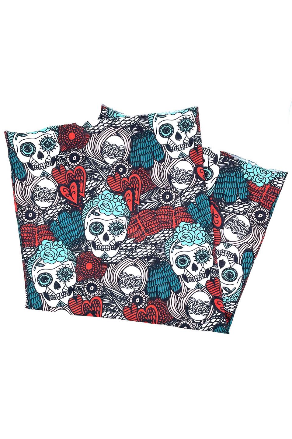 Heart Skull Çok Renkli Bandana BND65