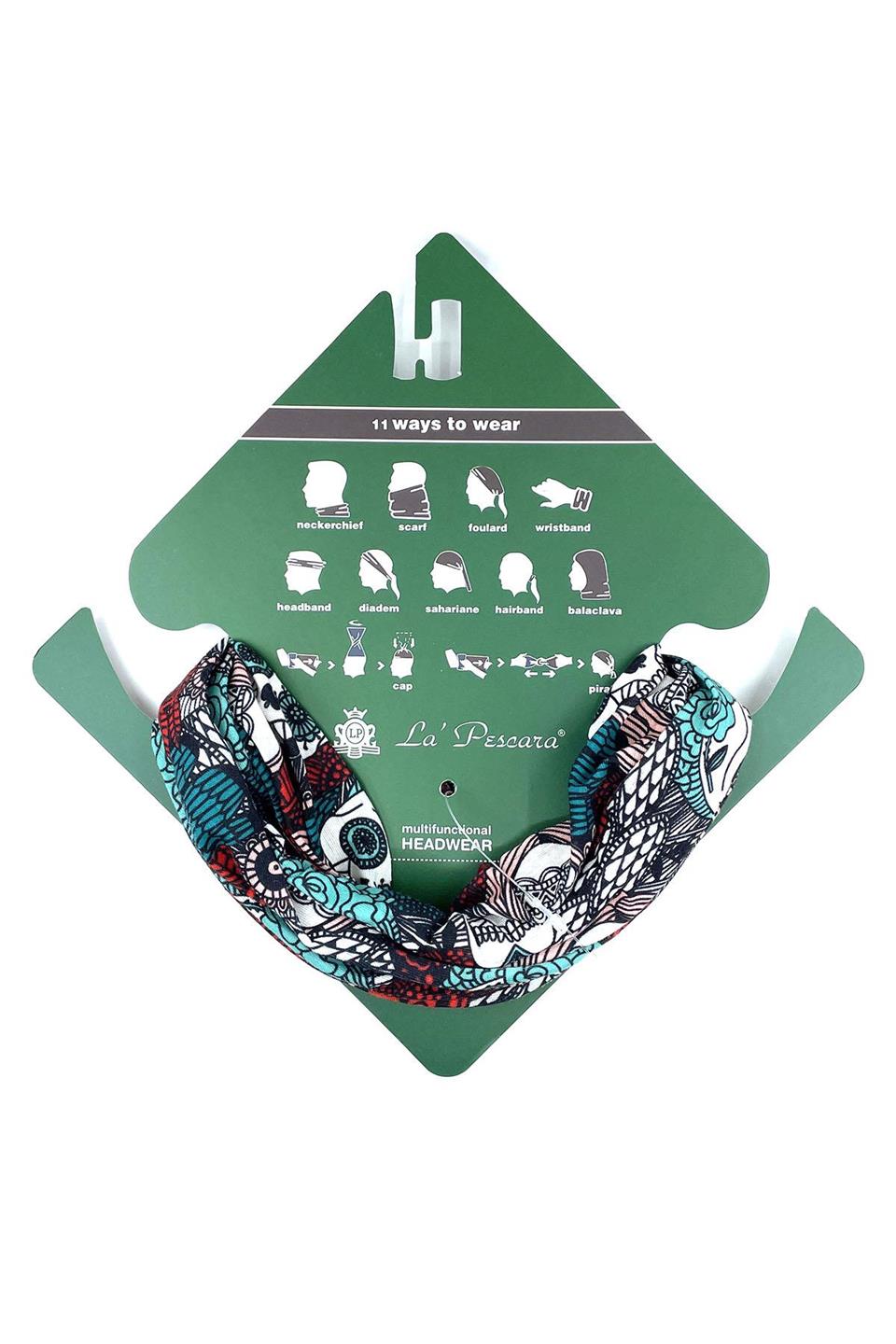 Heart Skull Çok Renkli Bandana BND65