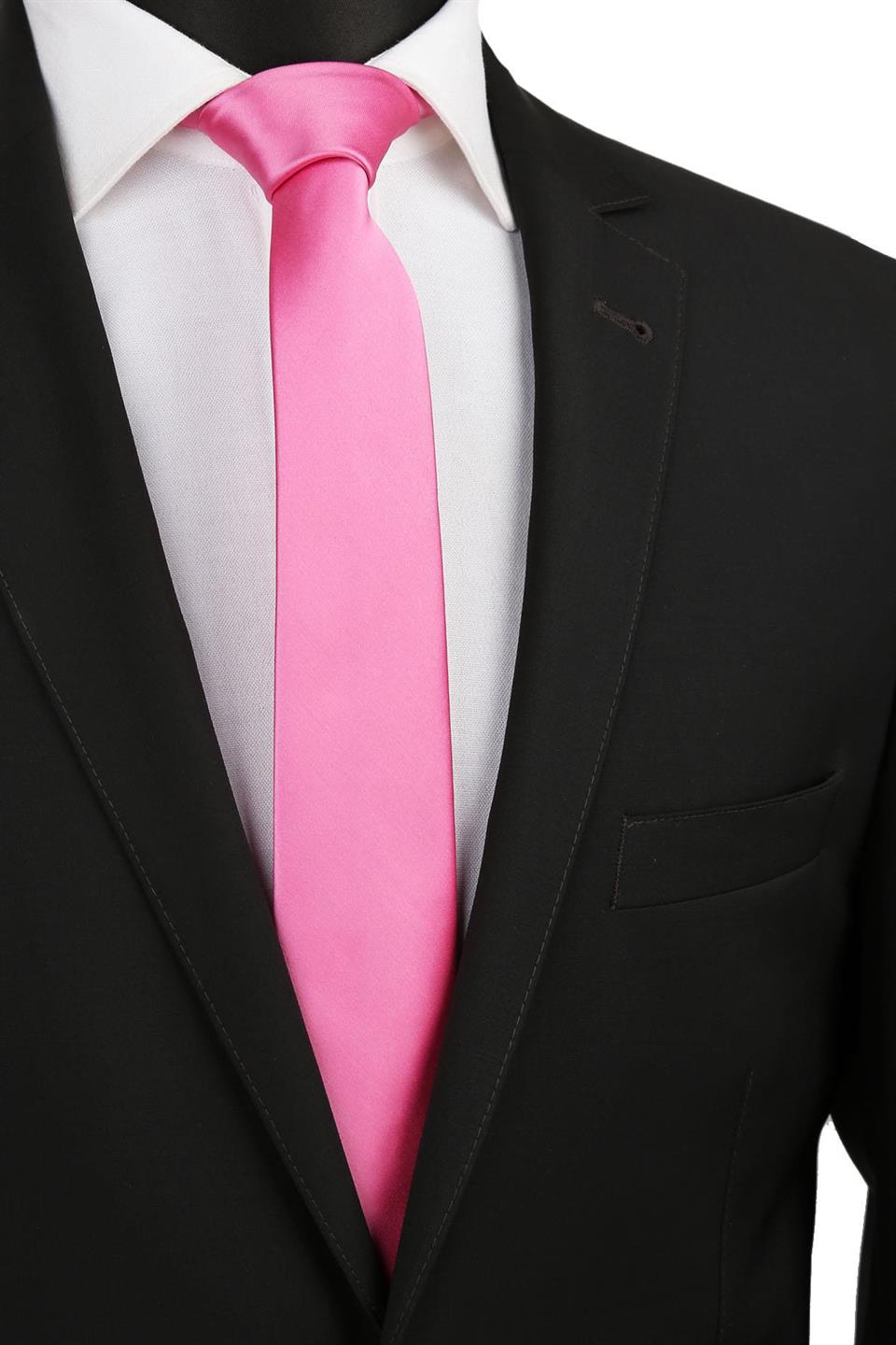 İran Pembesi Düz Slim Kravat SK4516