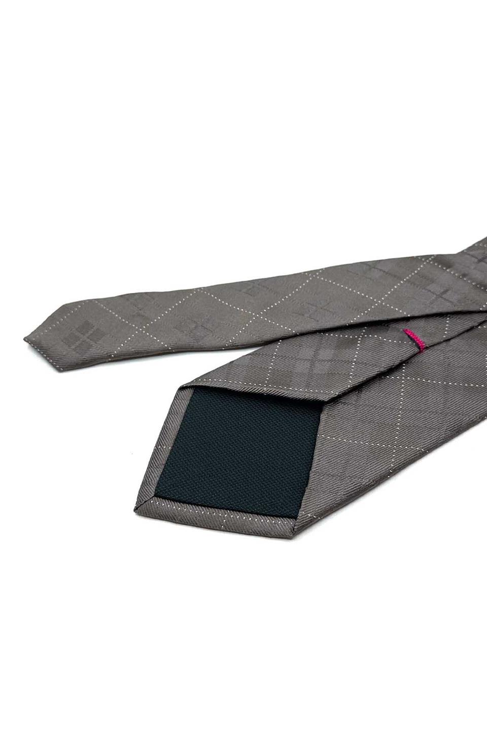 Isorella Style Vizon Kare Desen İtalyan İpek Kravat İK1907