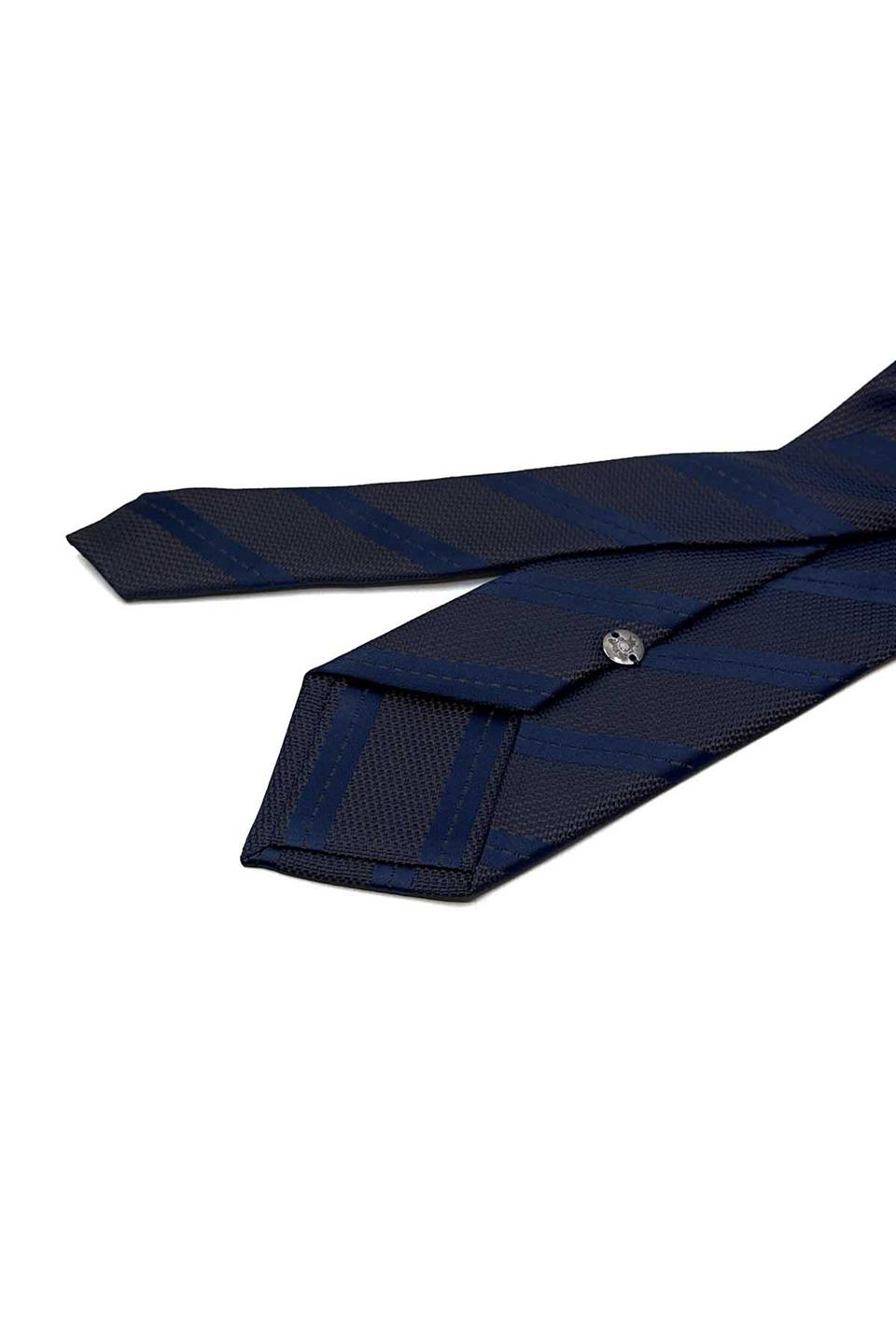 Kahve - Laci Kendinden Desen Mendilli Klasik Kravat KK13076