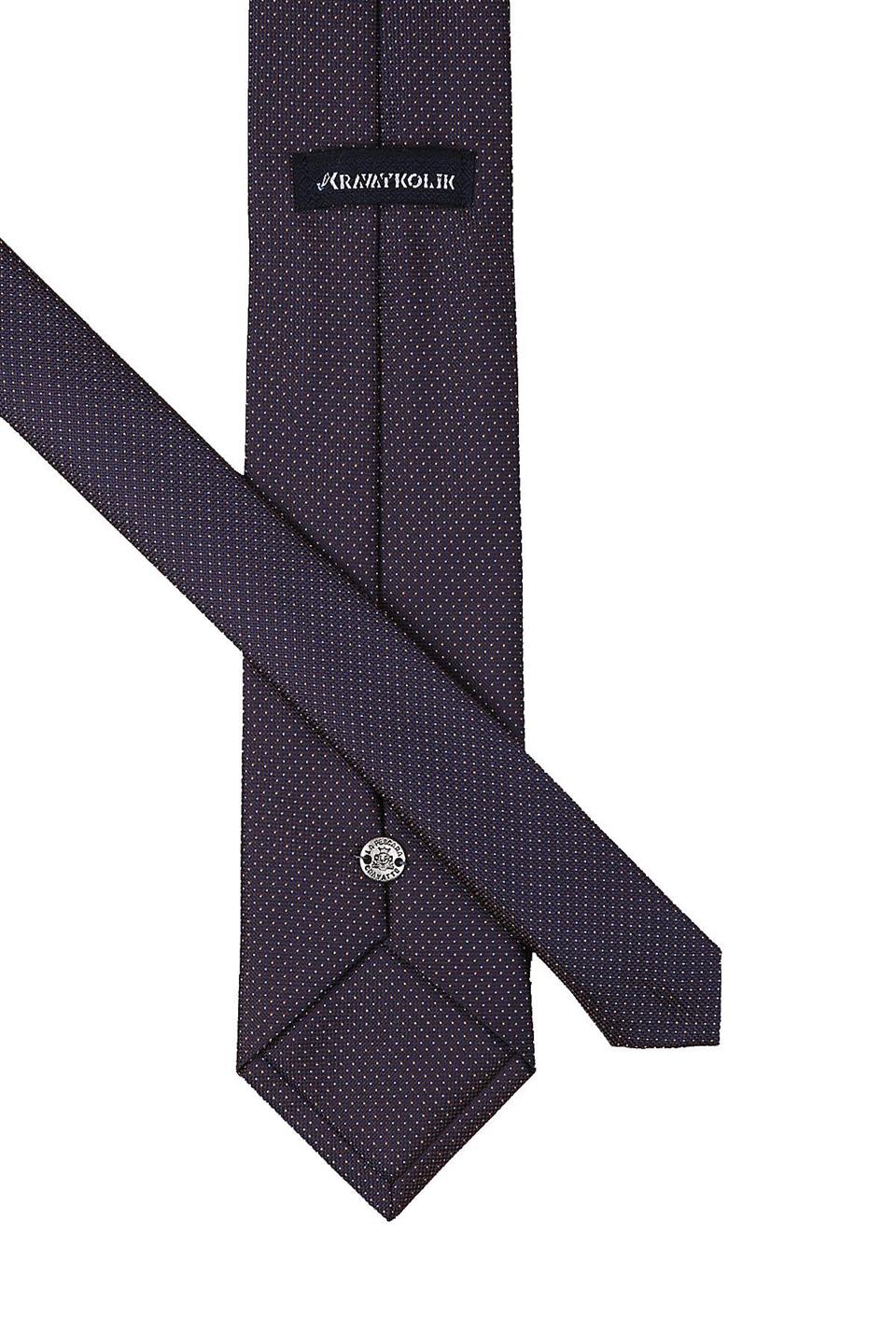 Kahve - Laci Nokta Desen Mendilli Klasik Kravat KK9816