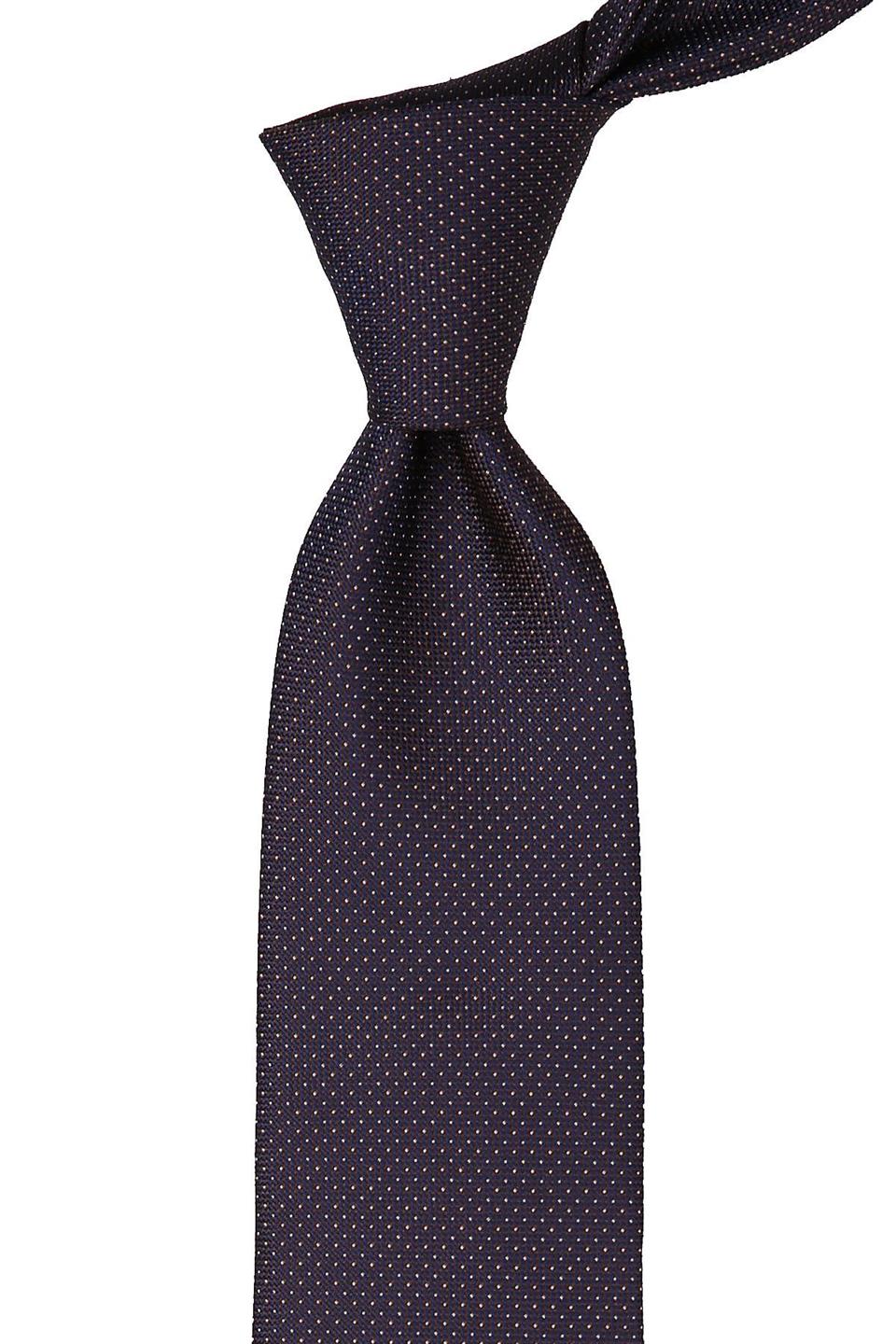 Kahve - Laci Nokta Desen Mendilli Klasik Kravat KK9816