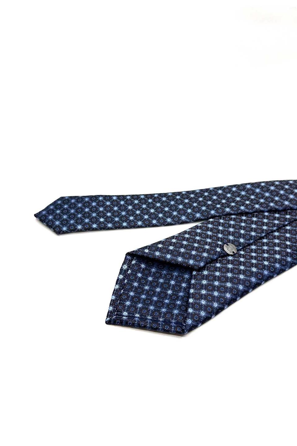 Kahve - Laci Puantiye Desen Mendilli Klasik Kravat KK12965
