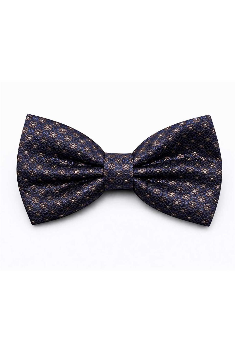 Kahve - Lacivert Motif Desen Papyon P2025