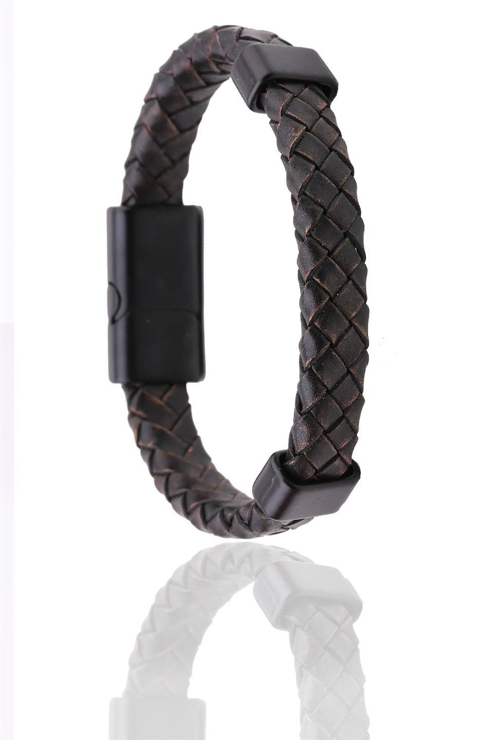 Kahverengi Deri Erkek Bileklik BLK1660