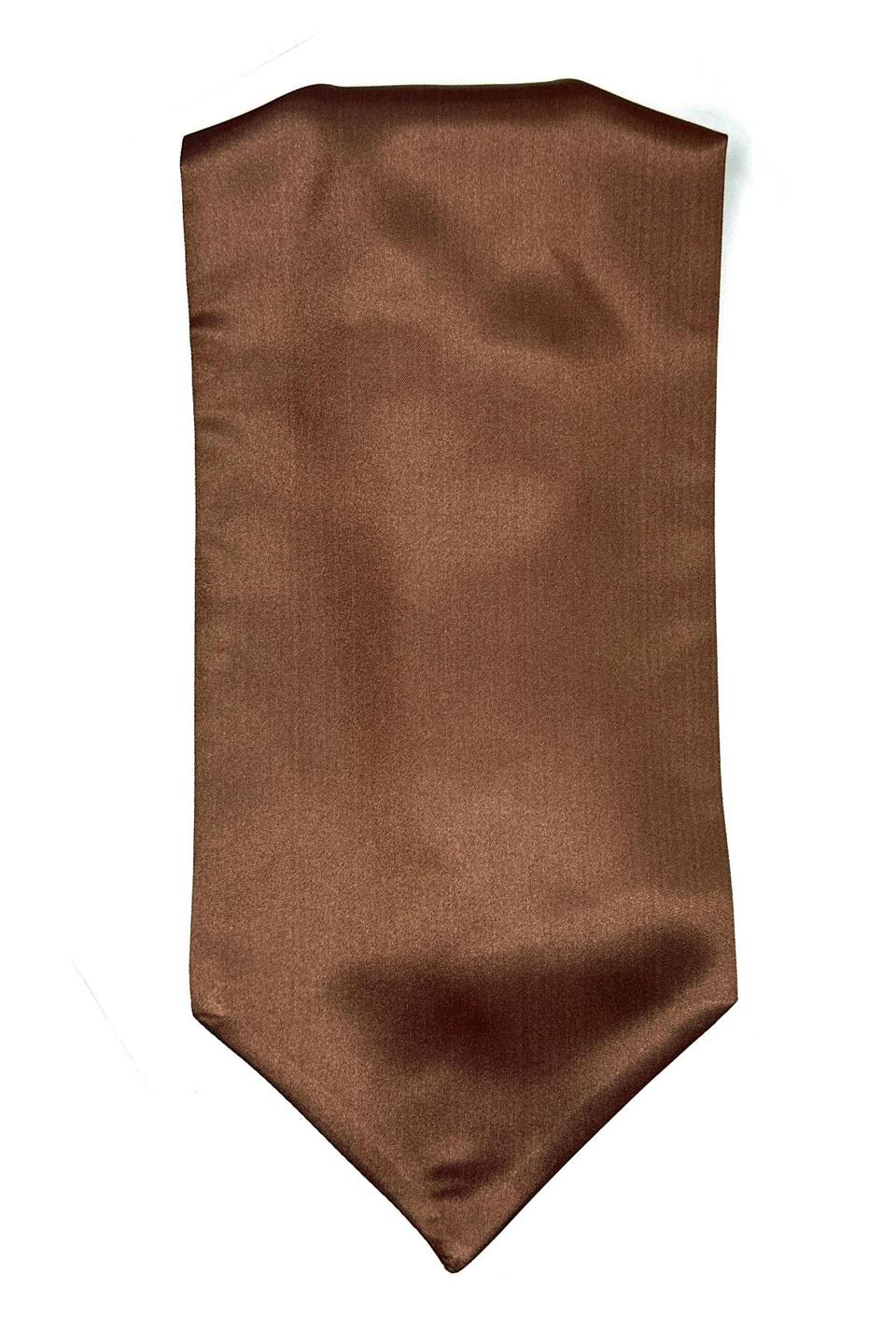 Kahverengi Düz Ascot Fular K572