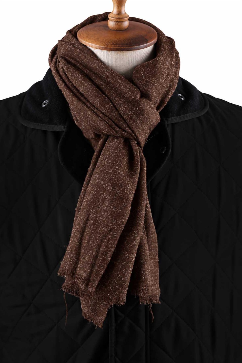 Kahverengi Düz Unisex Şal Kaşkol K690