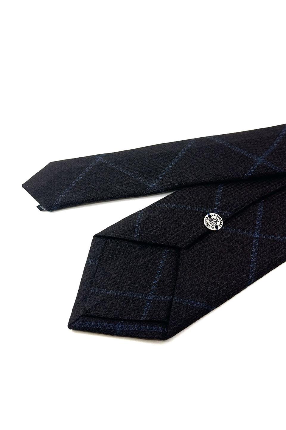 Kahverengi Ekose Desen Klasik Yün Kravat KK12108