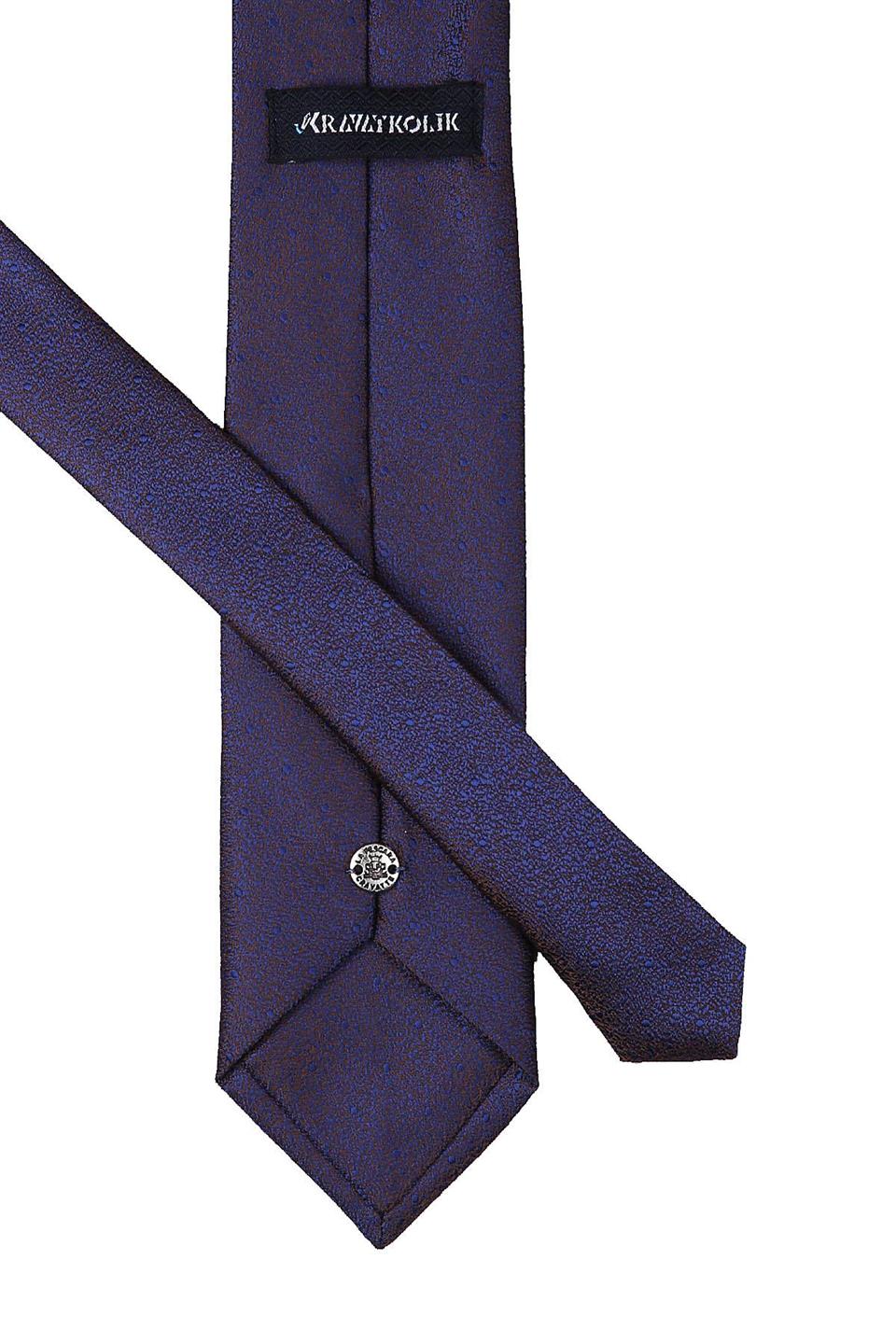 Kahverengi Kum Desen Mendilli Klasik Kravat KK9800