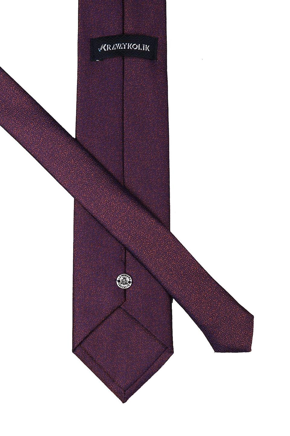 Kahverengi Kum Desen Mendilli Klasik Kravat KK9746