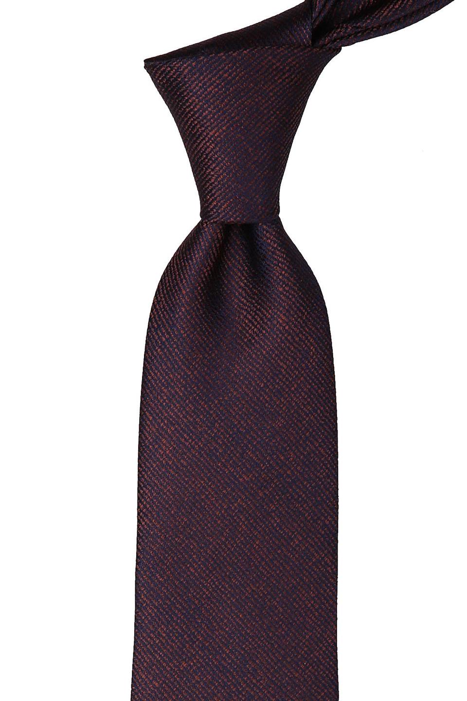 Kahverengi Kum Desen Mendilli Klasik Kravat KK9783