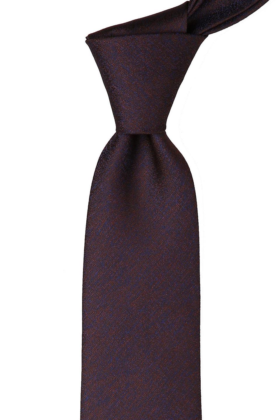 Kahverengi Kum Desen Mendilli Klasik Kravat KK9478