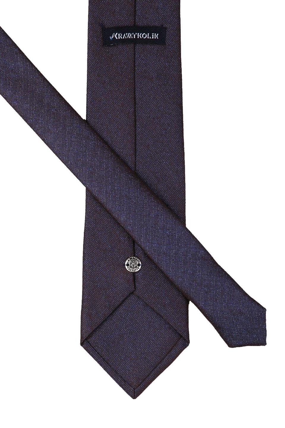 Kahverengi Kum Desen Mendilli Klasik Kravat KK9426