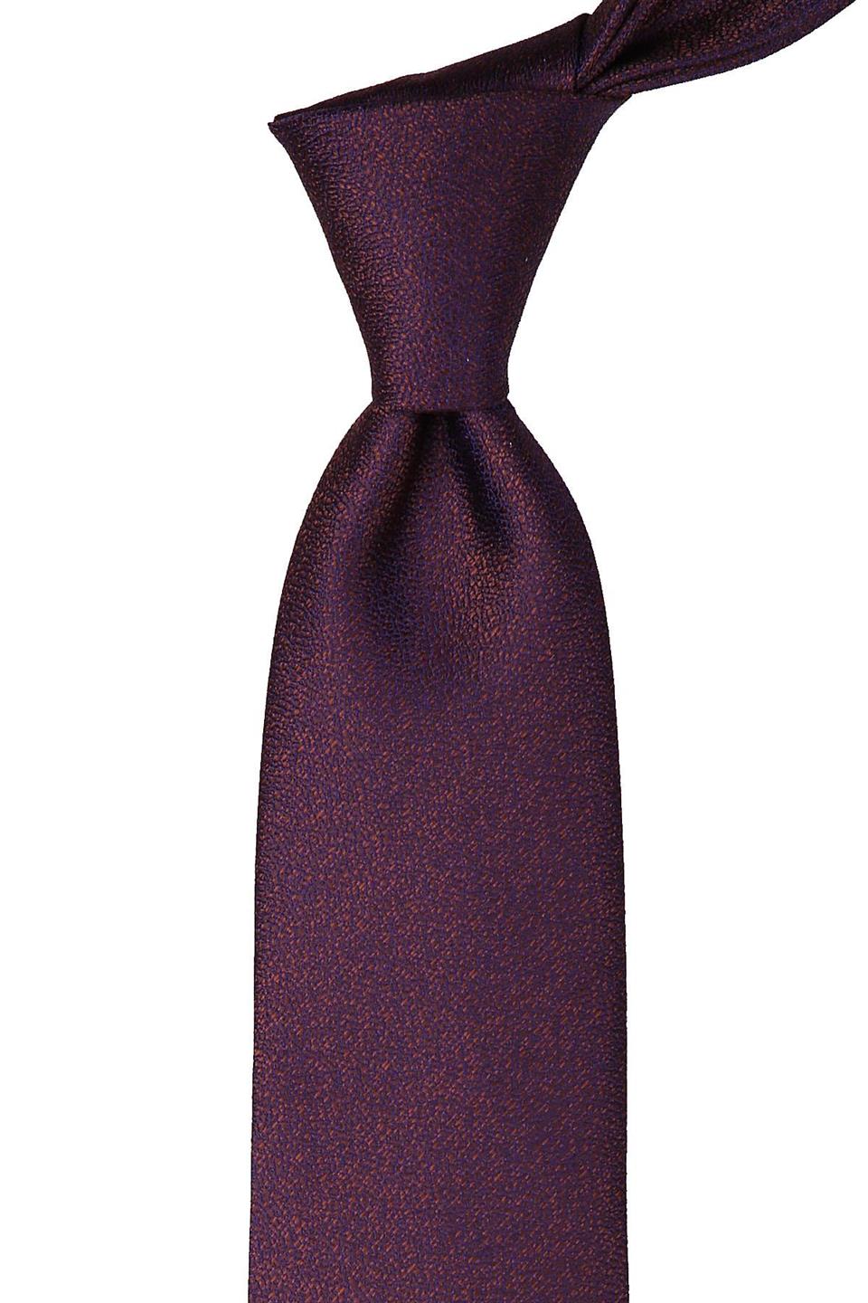 Kahverengi Kum Desen Mendilli Klasik Kravat KK9746