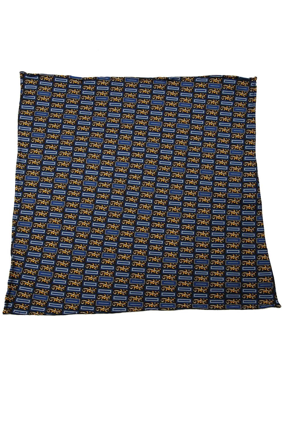 Kahverengi Motif Baskılı İpek Mendil SPS392