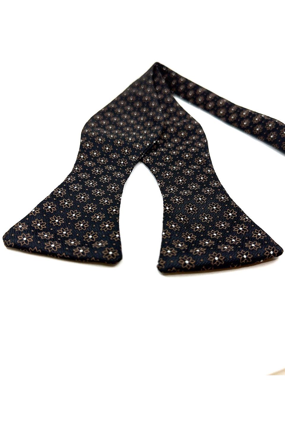 Kahverengi Motif Desen Açık Papyon AP159