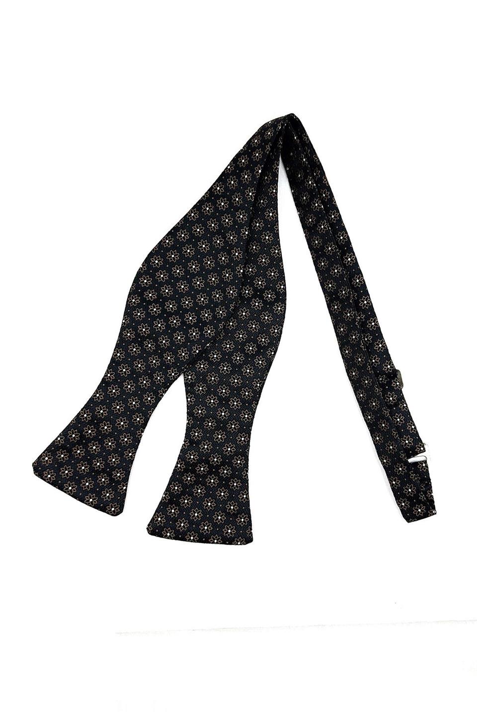 Kahverengi Motif Desen Açık Papyon AP159